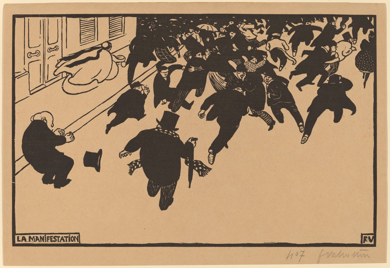 La Manifestation (Demonstrace) od Félix Vallotton