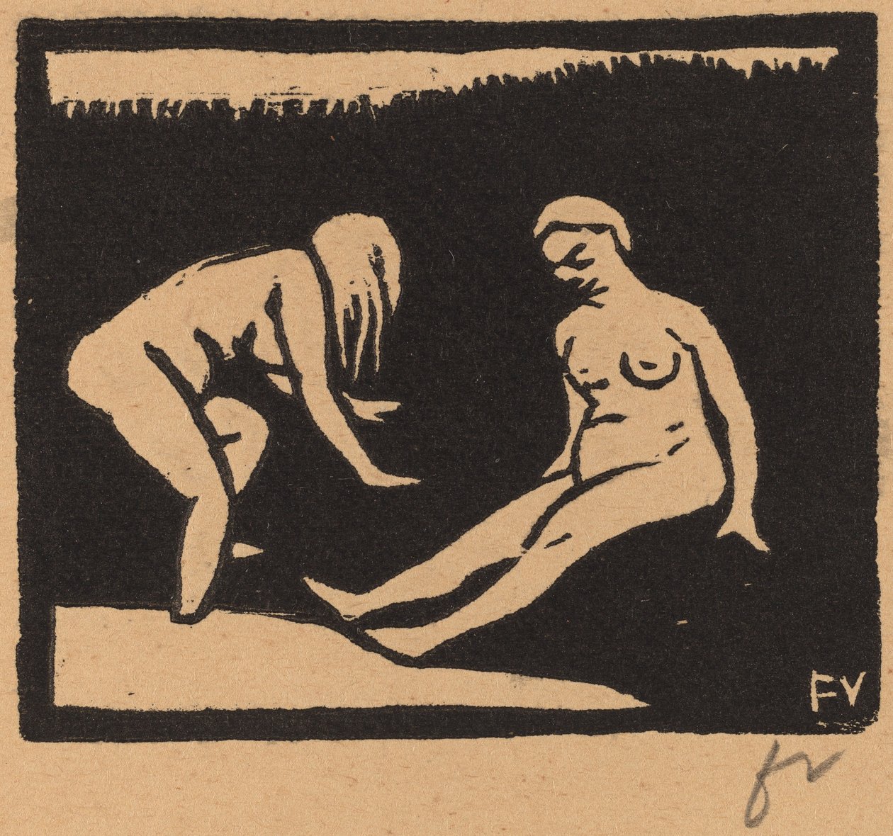 Opuštění vody (La sortie du bain) od Félix Vallotton