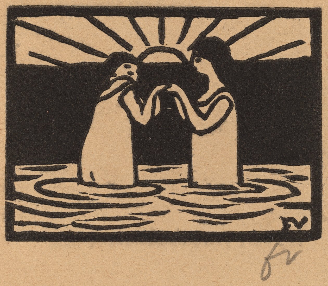 Hraní v Sun Jeux au soleil, 1893. od Félix Vallotton