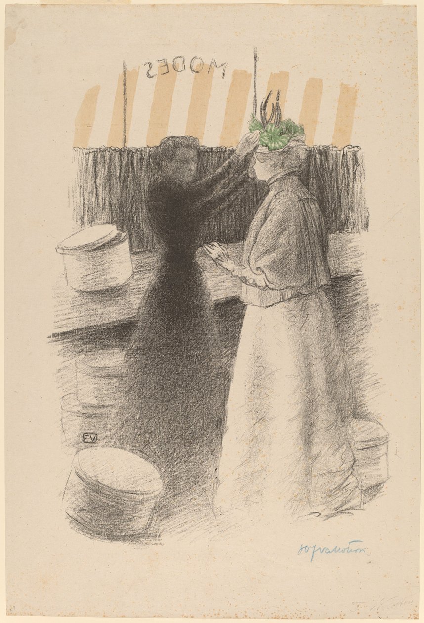 Zelený klobouk od Félix Vallotton