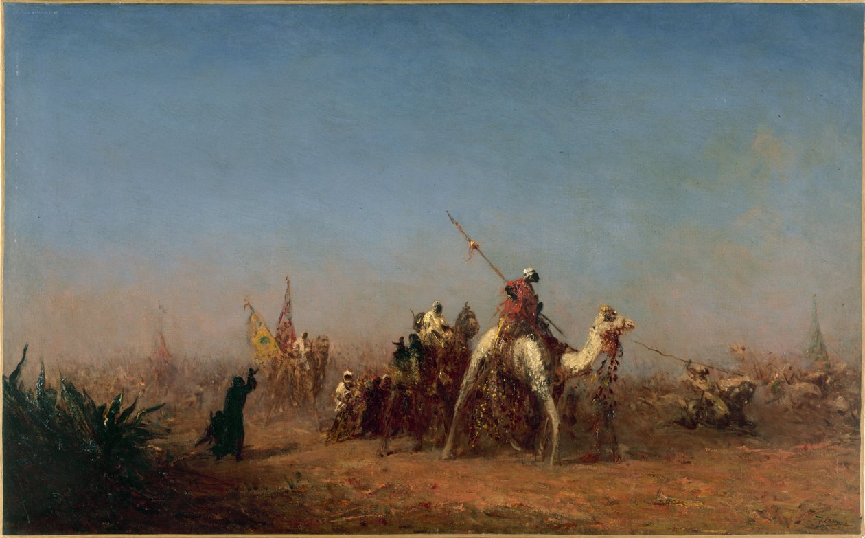 Karavana na cestě do Mekky, mezi lety 1880 a 1885 (olej na plátně) od Félix Ziem