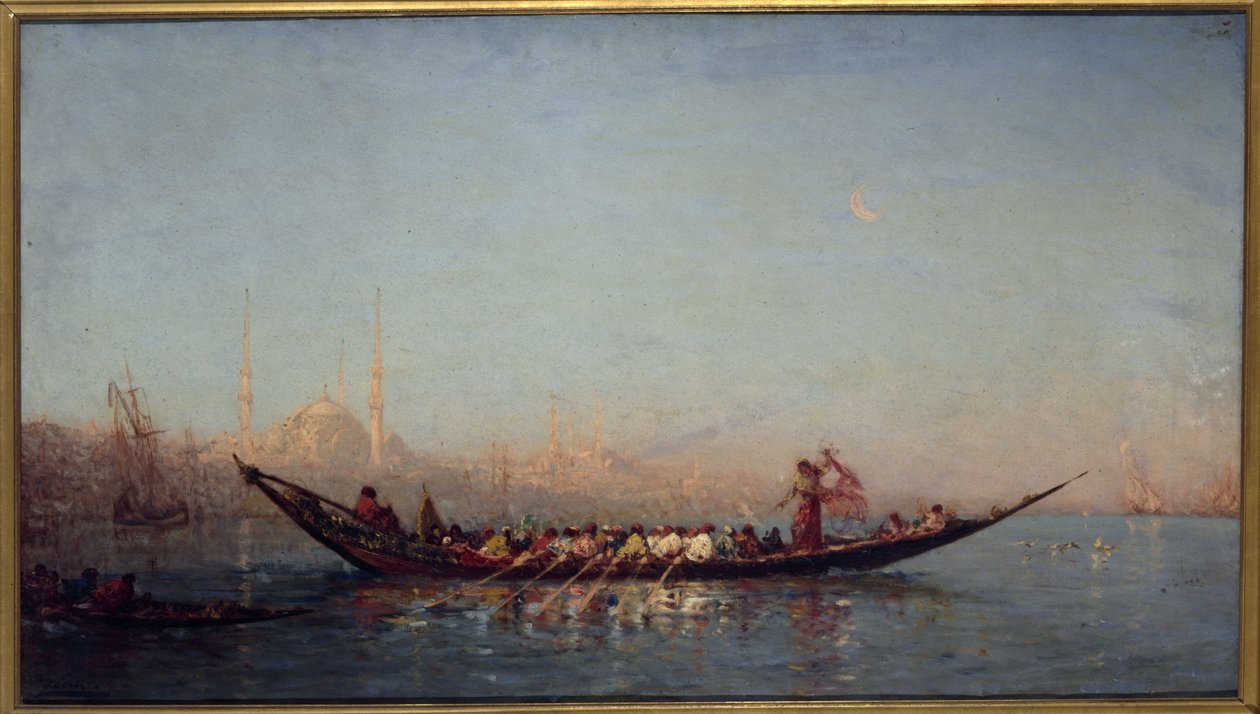 Konstantinopol, sultánův kajk, 1880-1890 (olej na plátně) od Félix Ziem