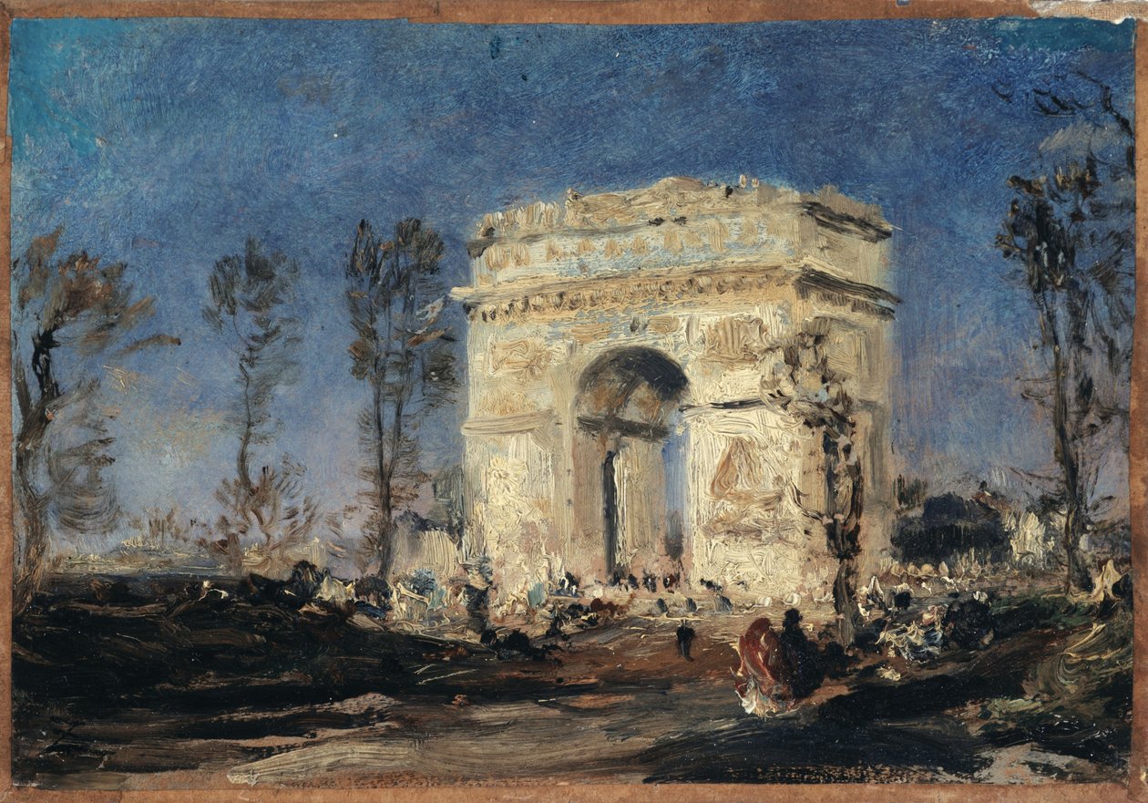 Vítězný oblouk v Etoile, mezi lety 1850 a 1855 (olej na papíře na plátně) od Félix Ziem