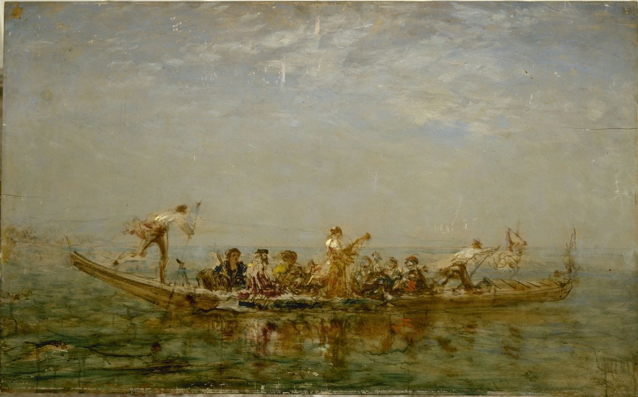 Caïque, mezi lety 1880 a 1890 (olej na dřevě) od Félix Ziem