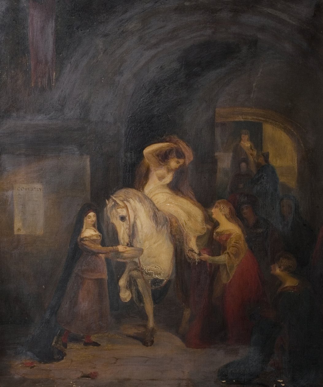 Lady Godiva (podle G. Jonese), počátek 20. století (olej na plátně) od Florence Weston