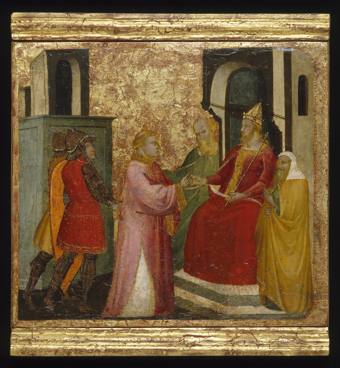 Svatý Vavřinec před soudem prefekta Valeriana od Florentine Lorenzo di Niccolò