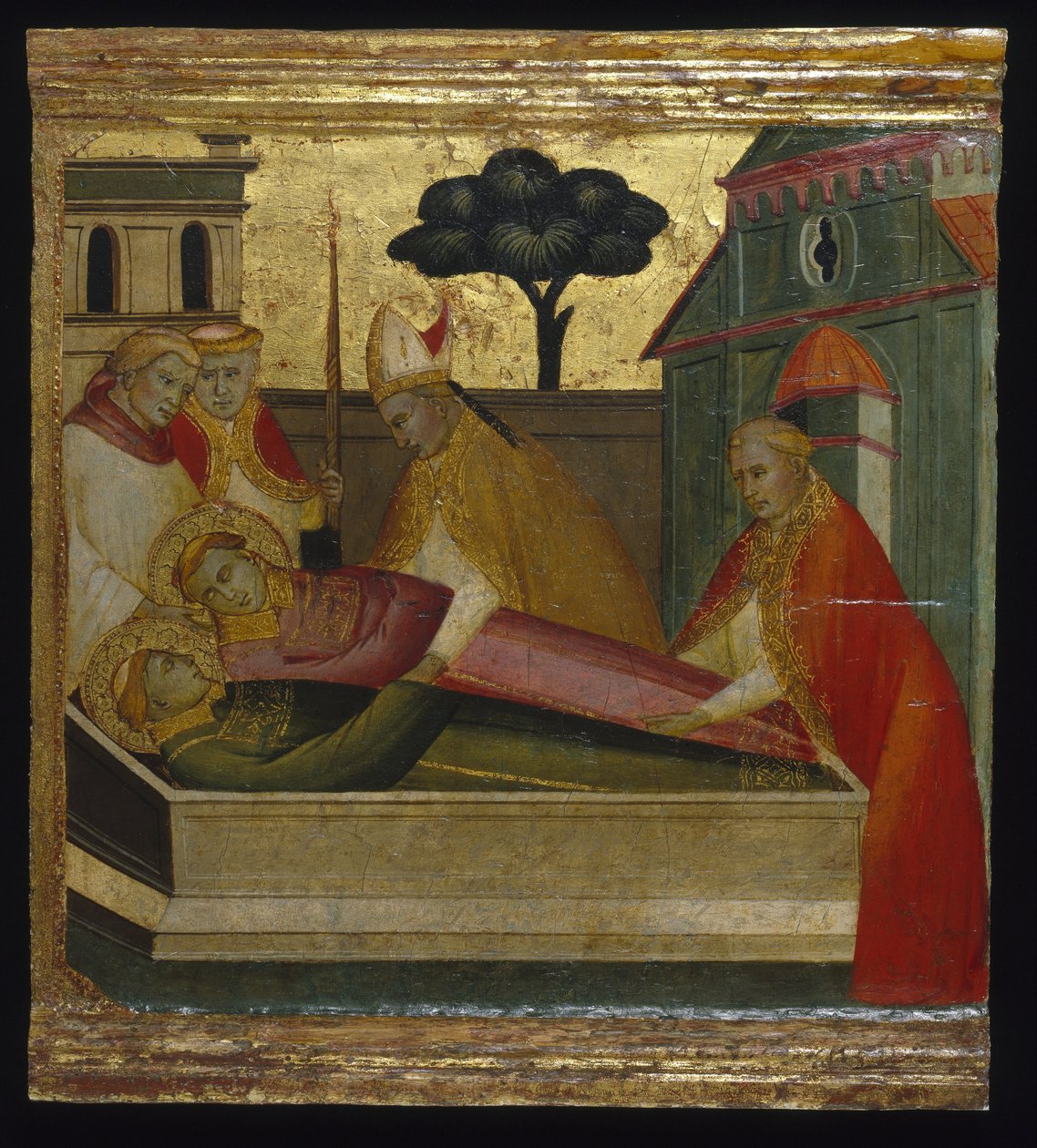Svatý Vavřinec pohřben v hrobce Saint Stephens od Florentine Lorenzo di Niccolò