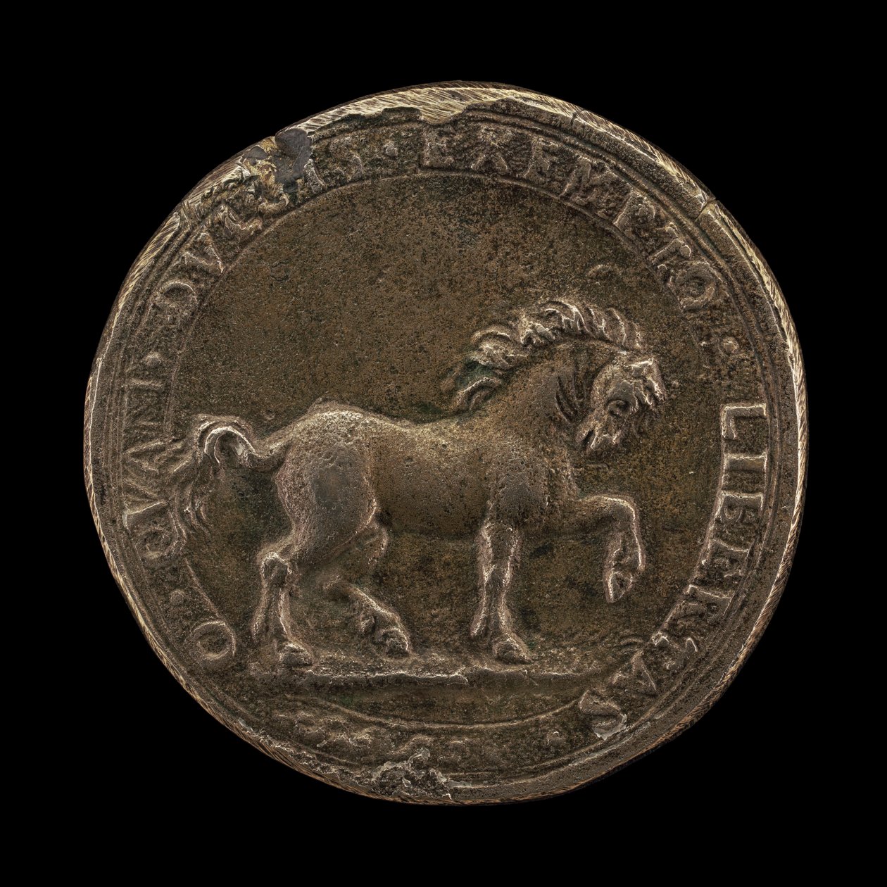 Horse Pawing the Earth, cca 1545 (lité stříbro) (reverzní 6240388) od Florentine School