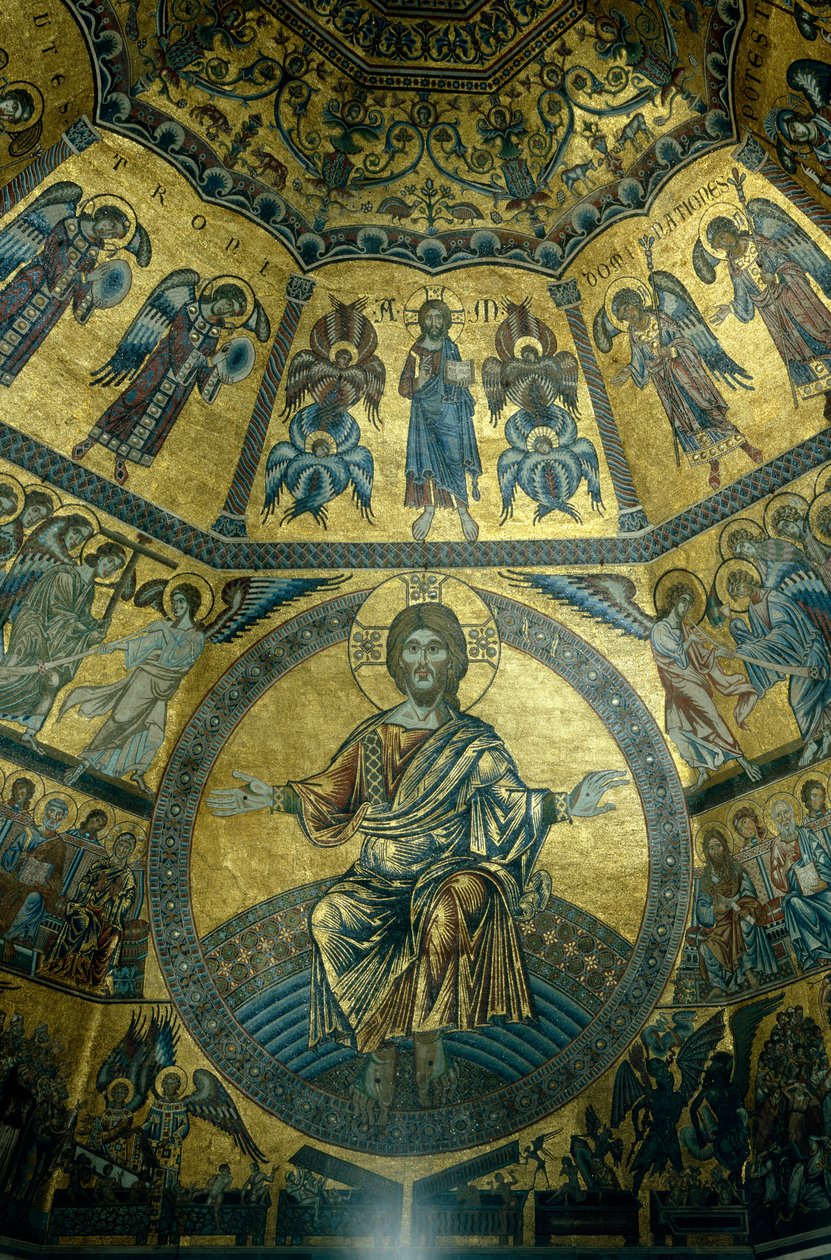 Mozaika na klenutém stropě St Johns Baptistry, Florencie (mozaika) od Florentine School