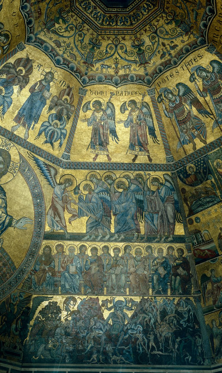 Mozaika na klenutém stropě St Johns Baptistry, Florencie (mozaika) od Florentine School