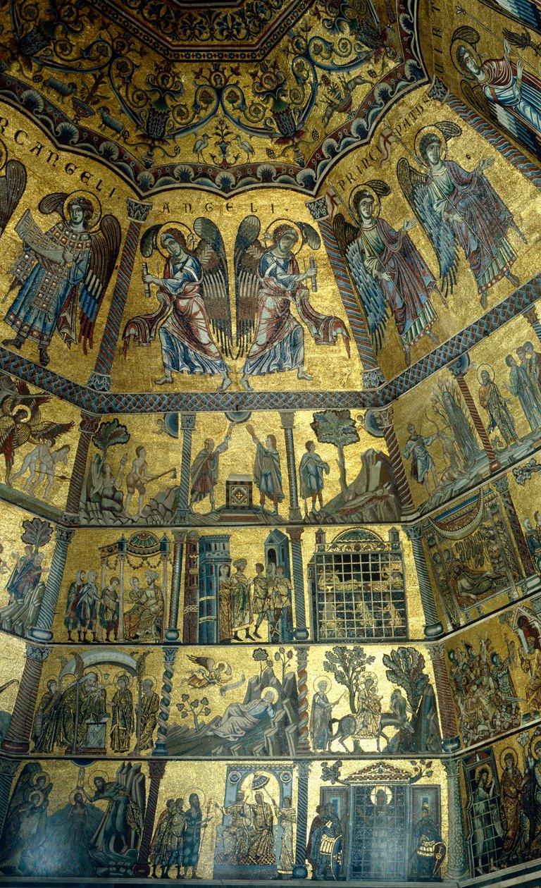 Mozaika na klenutém stropě St Johns Baptistry, Florencie (mozaika) od Florentine School