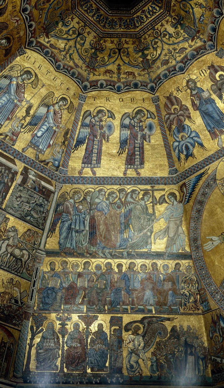 Mozaika na klenutém stropě St Johns Baptistry, Florencie (mozaika) od Florentine School
