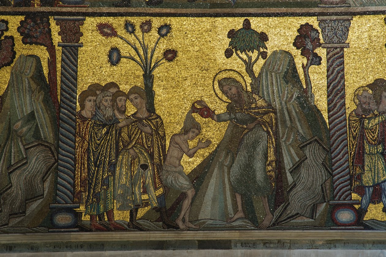 Křest Kristův (mozaika) od Florentine School