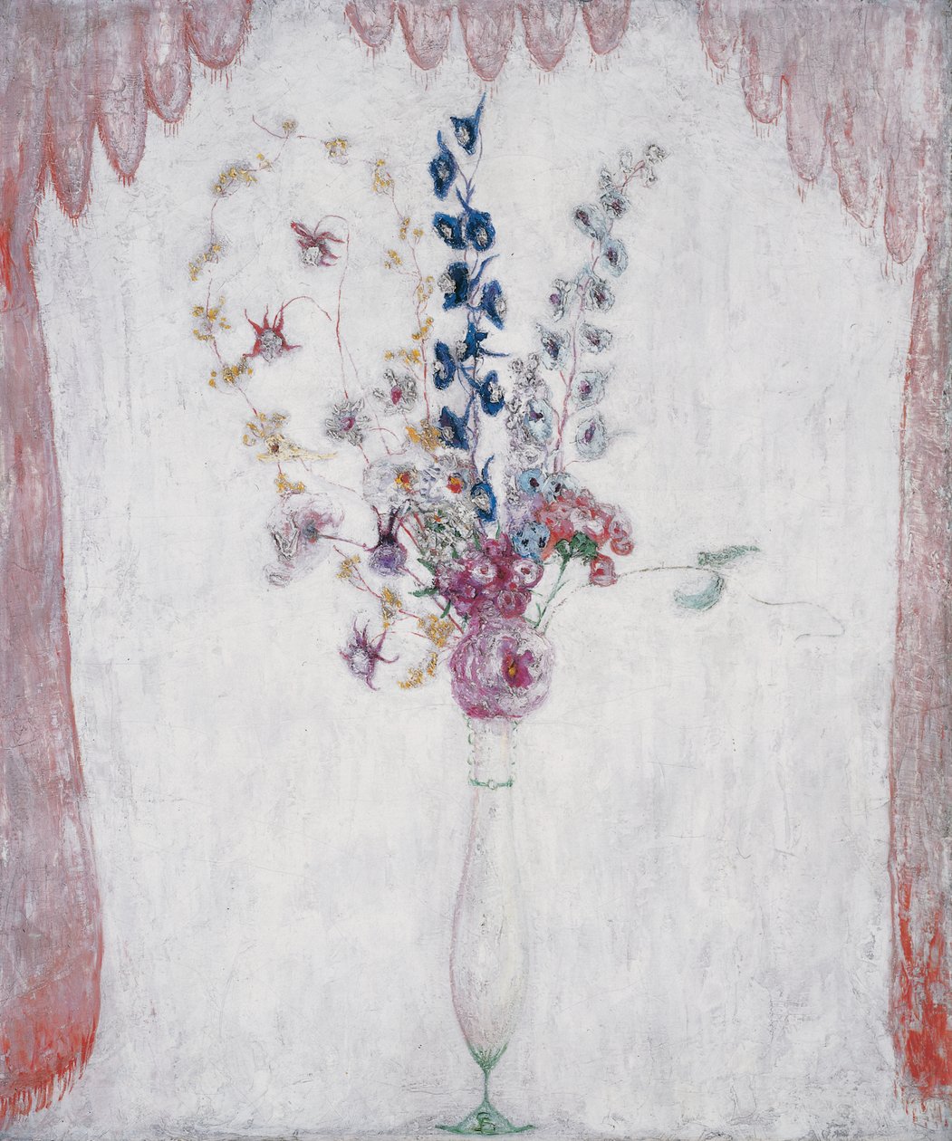 Delphinums a Columbine, kolem roku 1923 (olej na plátně) od Florine Stettheimer