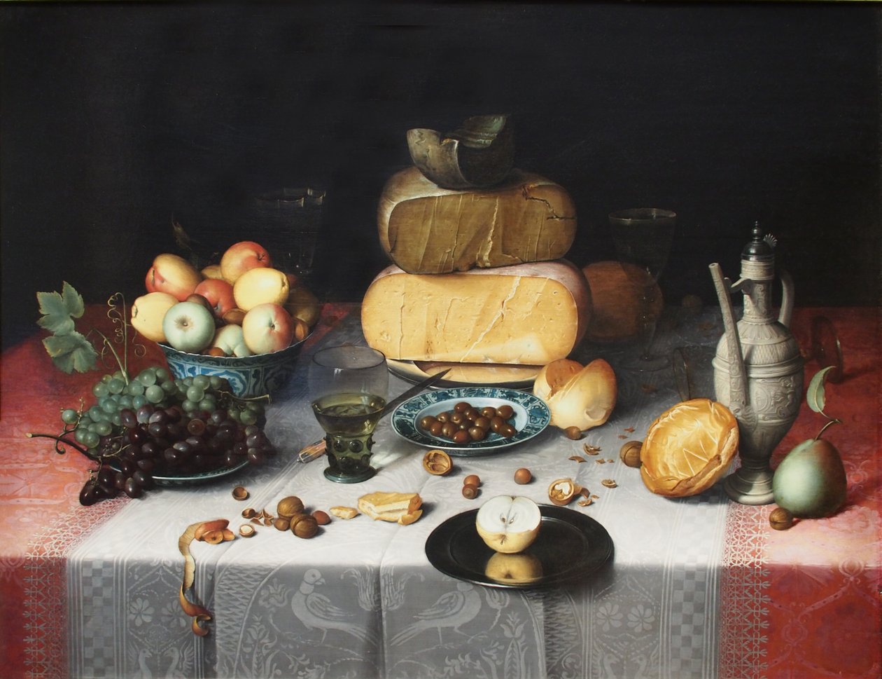 Zátiší se sýry od Floris Claesz. van Dyck