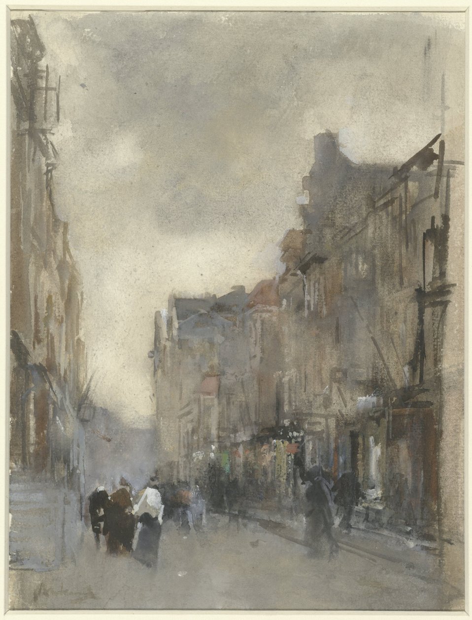 Pohled na ulici v Haagu od Floris Arntzenius (signed by artist)