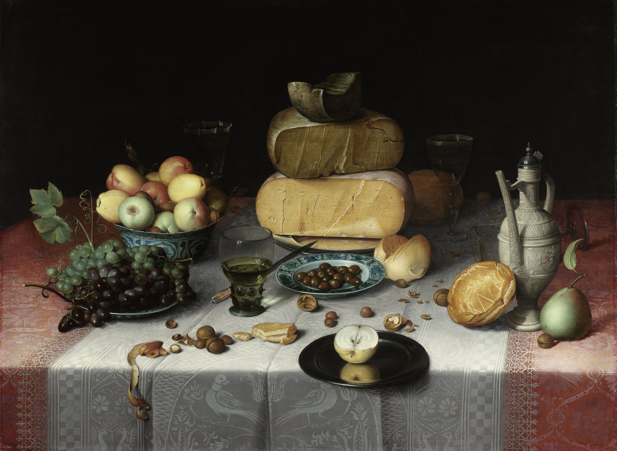 Zátiší se sýrem, c.1615 od Floris Claesz. van Dyck