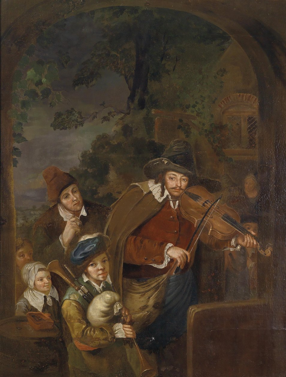 Cestování hudebníků od Follower of Christian Wilhelm Ernst Dietrich