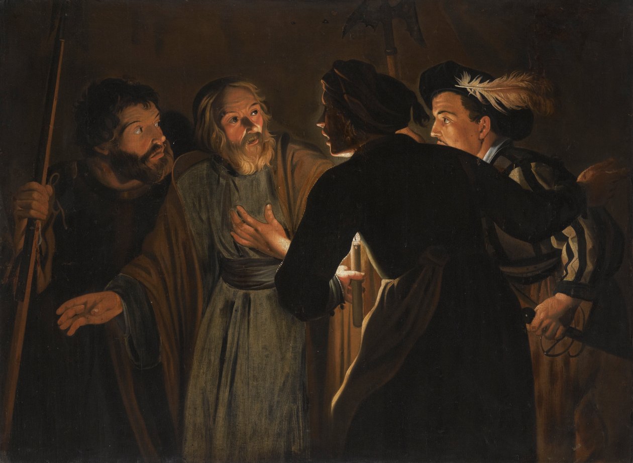 Odmítnutí svatého Petra od Follower of Gerard Seghers