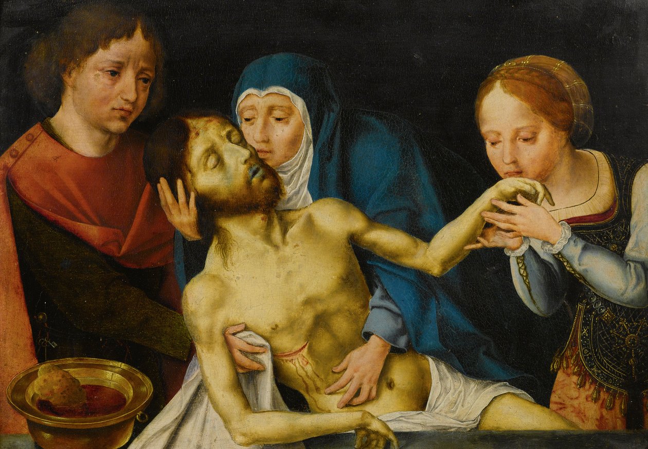 Oplakávání Krista od Follower of Joos van Cleve