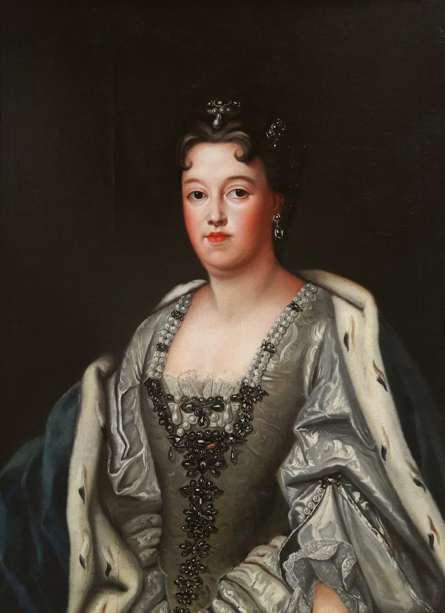 Portrét Therese Kunigunde z Polska ve stříbrných šatech od Follower of Joseph Vivien