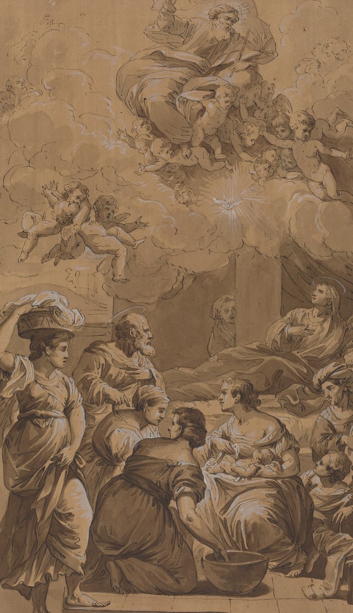Narození Panny od Follower of Francesco Fontebasso