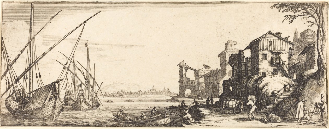 Malý přístav od Follower of Jacques Callot