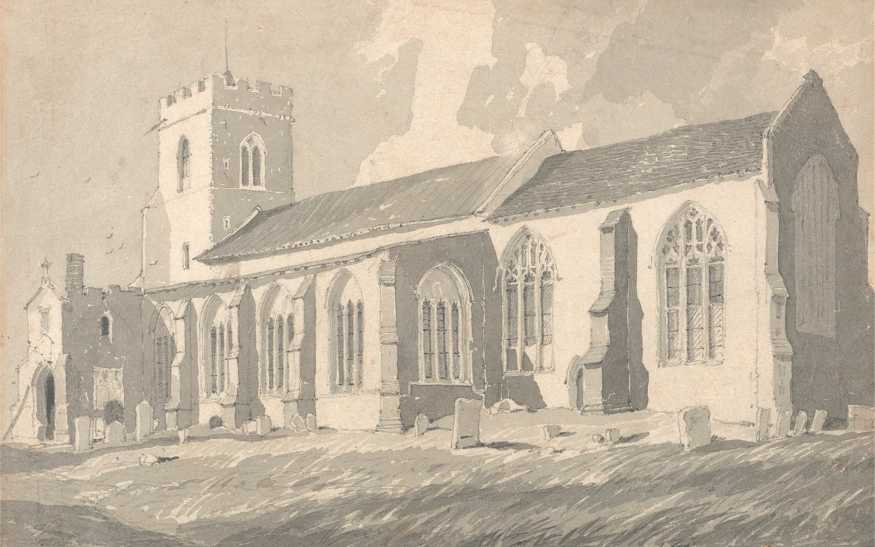 South Side of Catfield Church, Norfolk od Follower of John Sell Cotman