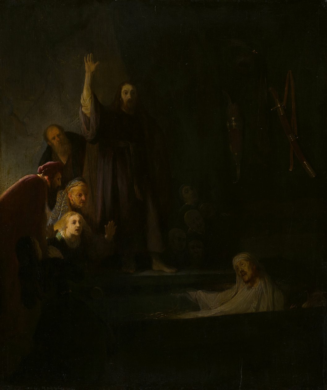 Vzkříšení Lazara od Follower of Rembrandt van Rijn
