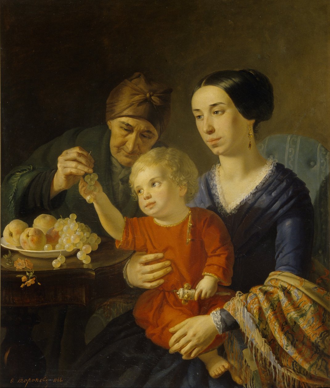 Rodinný portrét, 1848 od Foma Gavrilovich Toropov