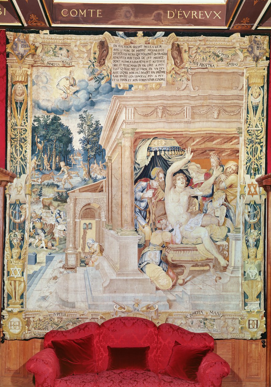 Atalanta a Meleager, z Příběhu Diany od Fontainebleau School