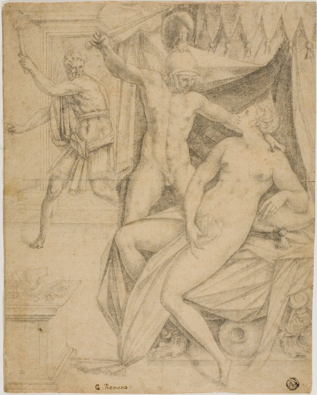 Tarquin a Lukrécie od Fontainebleau School