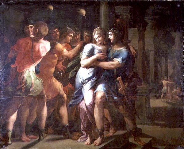 Únos Charicla (olej na plátně) od Fontainebleau School