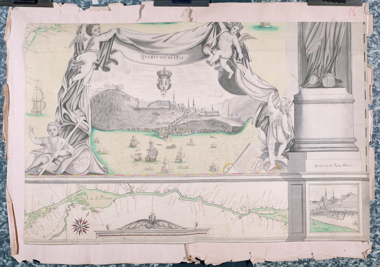 Quebec při pohledu z východu, 1699 od Fonville