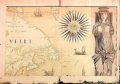 Mapa Nouvelle-France (Kanada) 1699 (viz také 187069) od Fonville Fonville