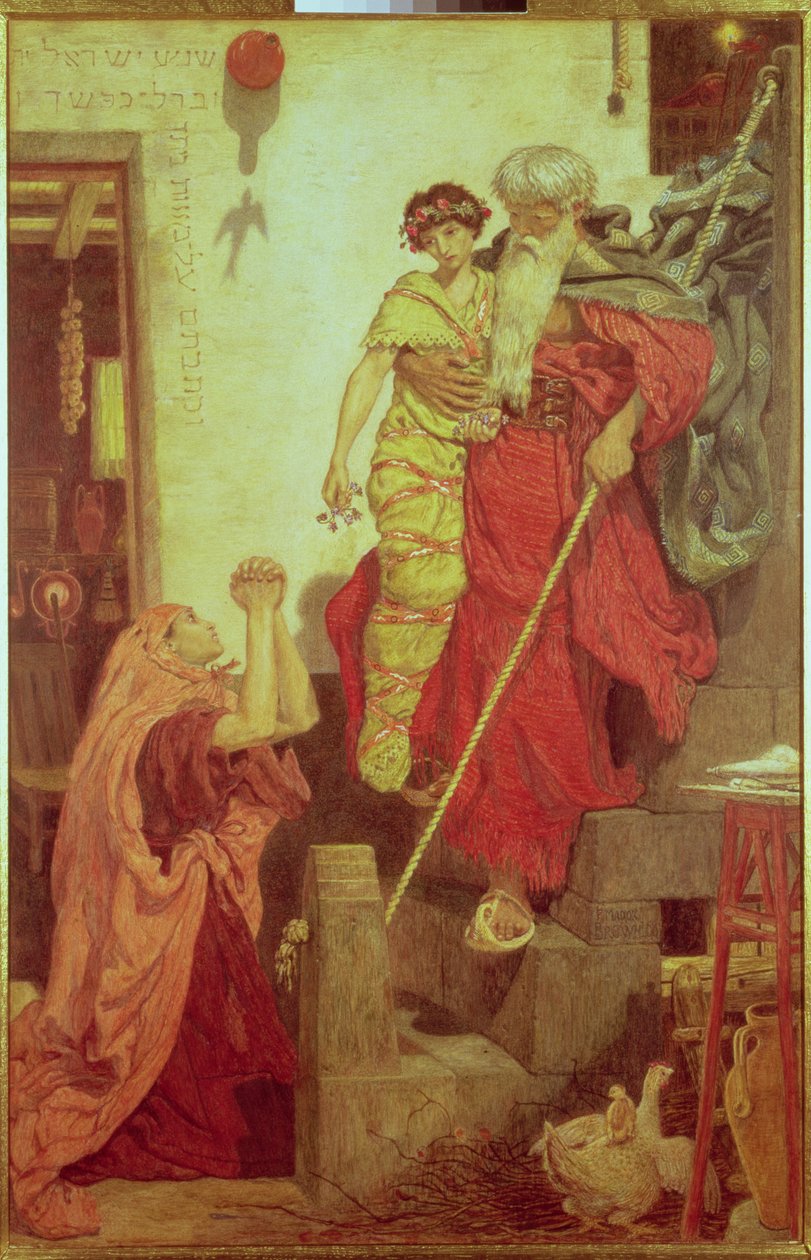 Eliáš restauruje syna vdovy, 1868 od Ford Madox Brown