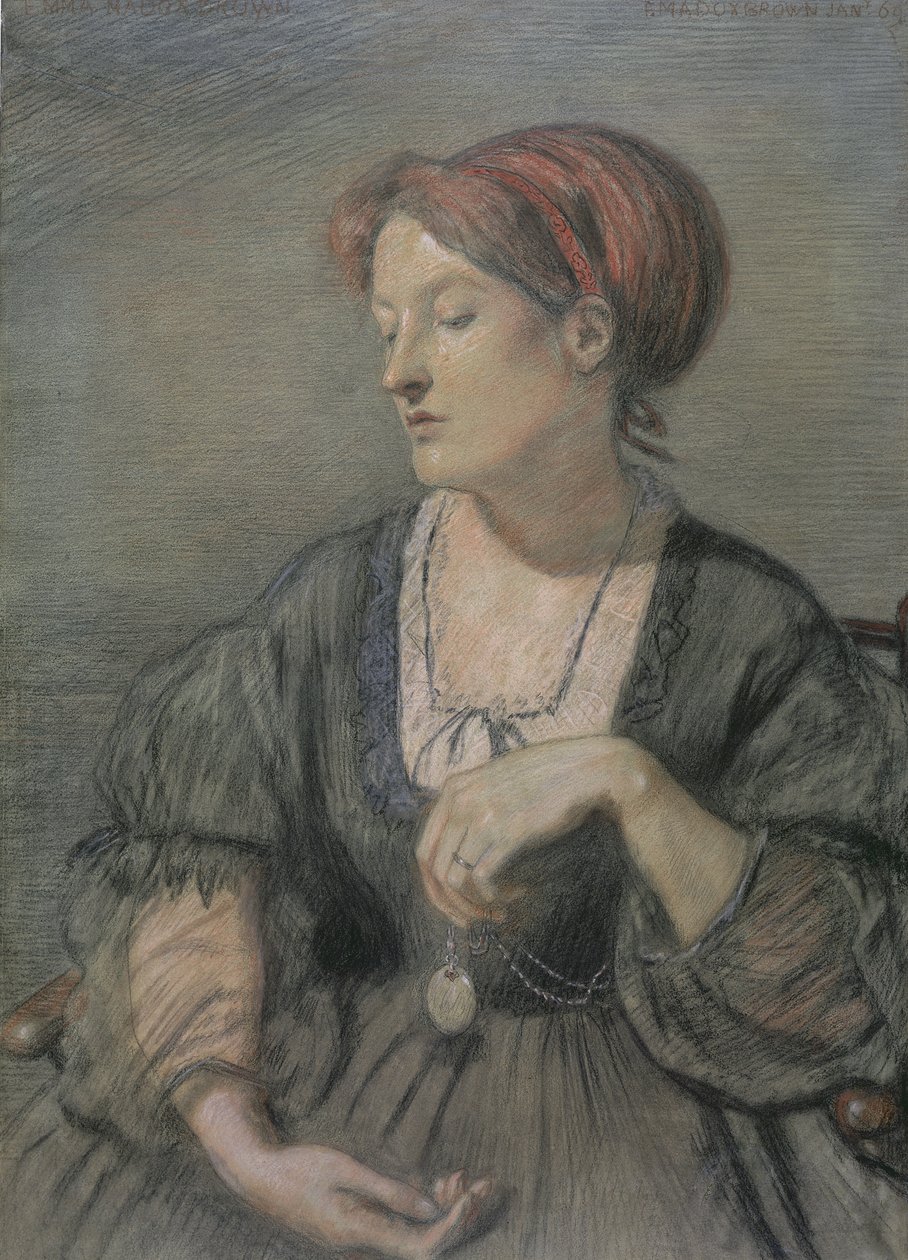Emma Madox Brown (1829-90) 1869 (pastel) od Ford Madox Brown