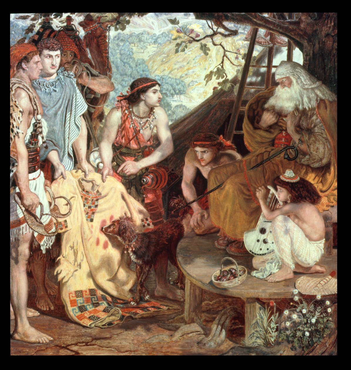 Plášť Jákoba a Josefa, 1871 (panel) od Ford Madox Brown
