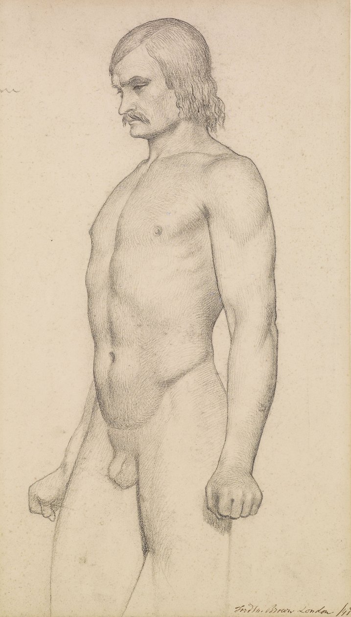 Mužský akt od Ford Madox Brown