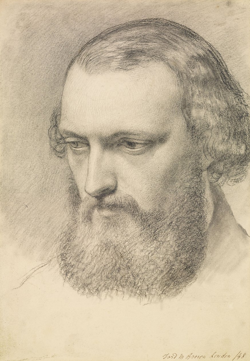 Portrét- vedoucí studie Daniela Caseyho (pohled ze tří čtvrtin) od Ford Madox Brown