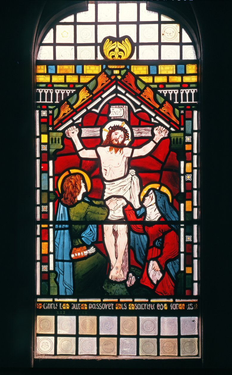 Ukřižování, 1861 (vitráže) od Ford Madox Brown