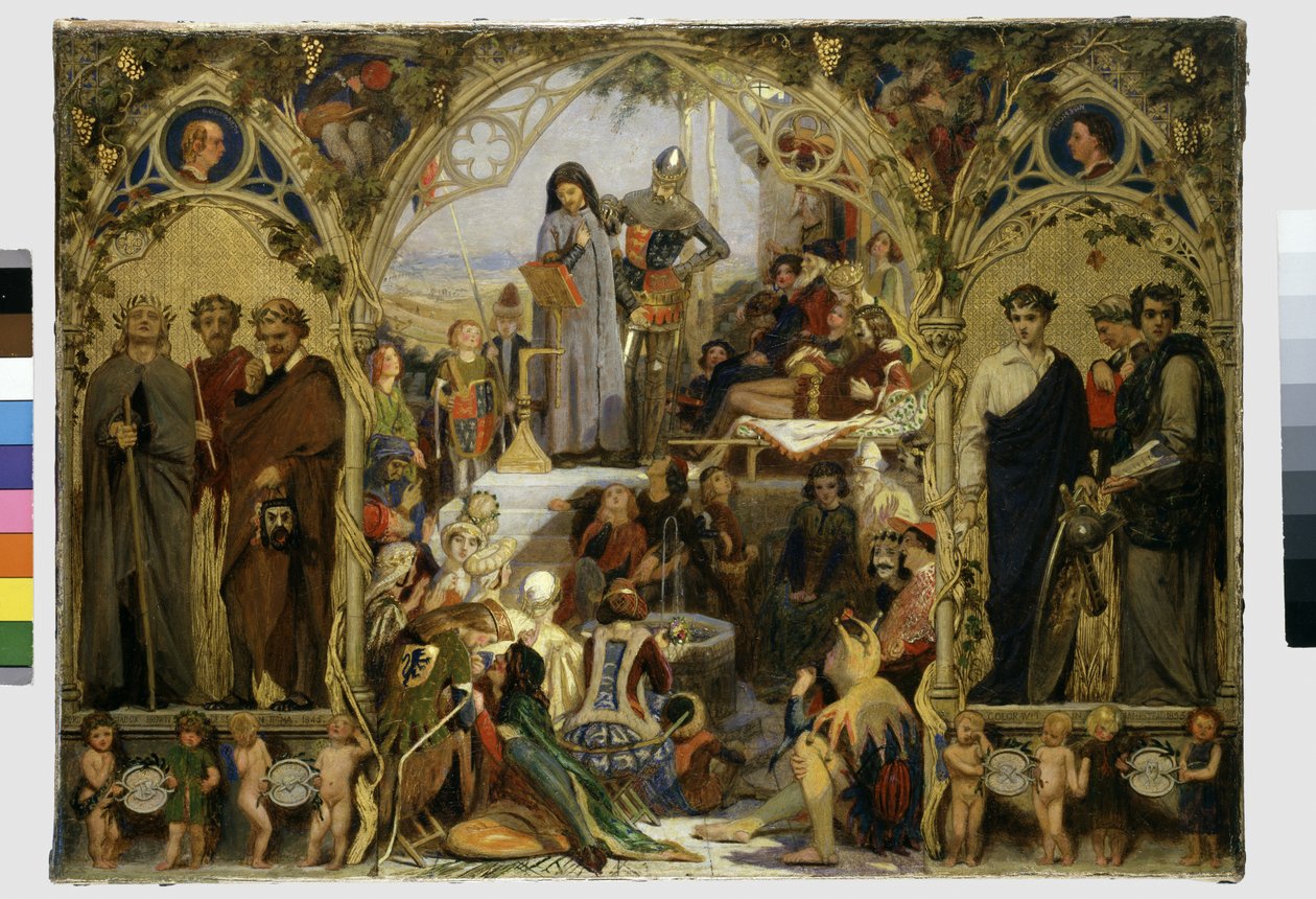 Semena a ovoce anglické poezie, 1845 od Ford Madox Brown