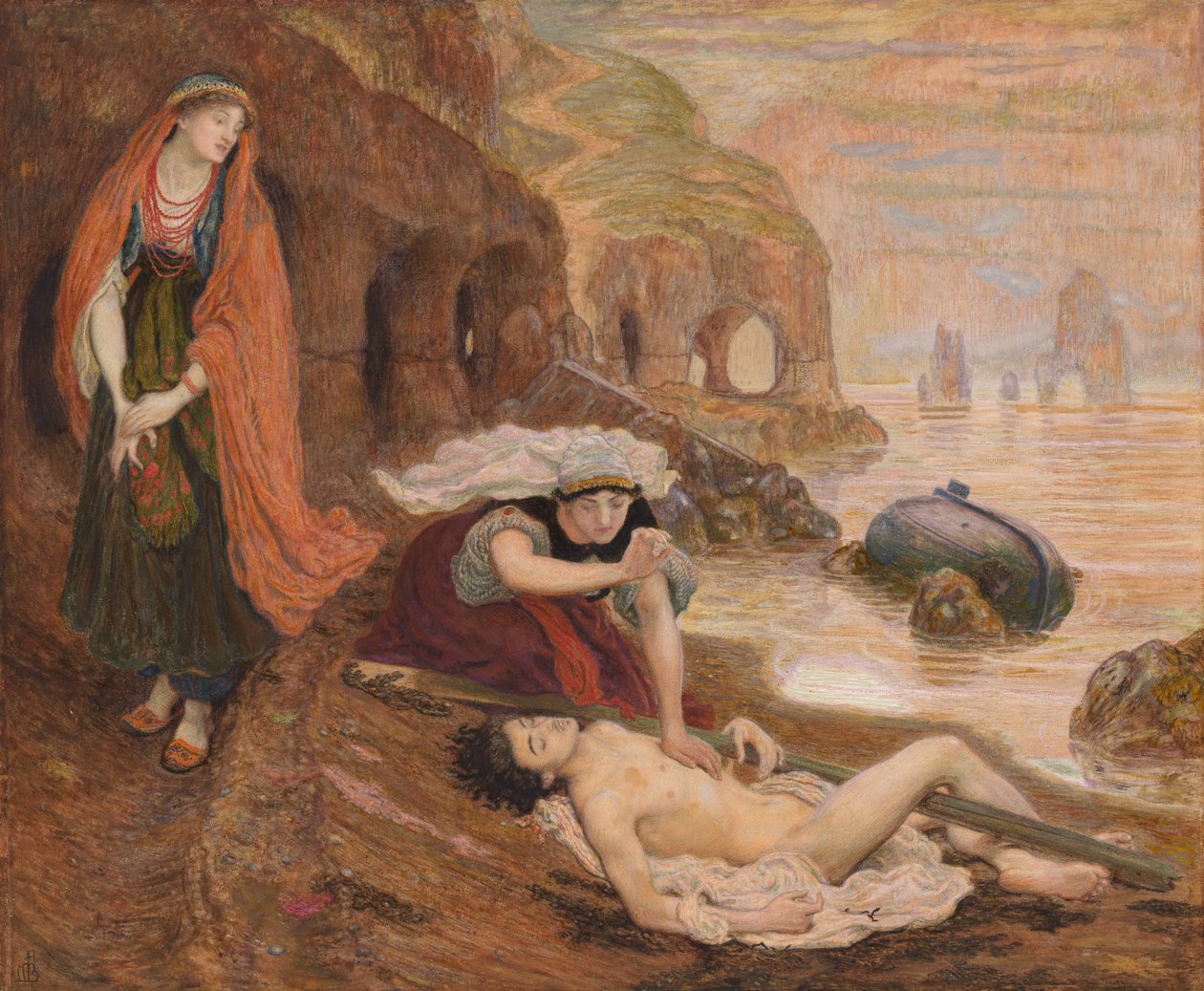 Nález Dona Juana Haidée od Ford Madox Brown