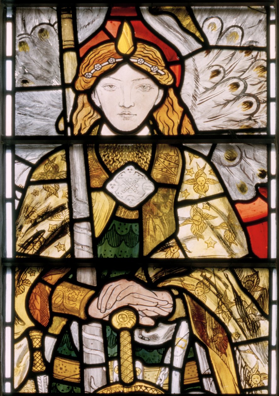 Archanděl Uriel, 1862 (vitráže) od Ford Madox Brown