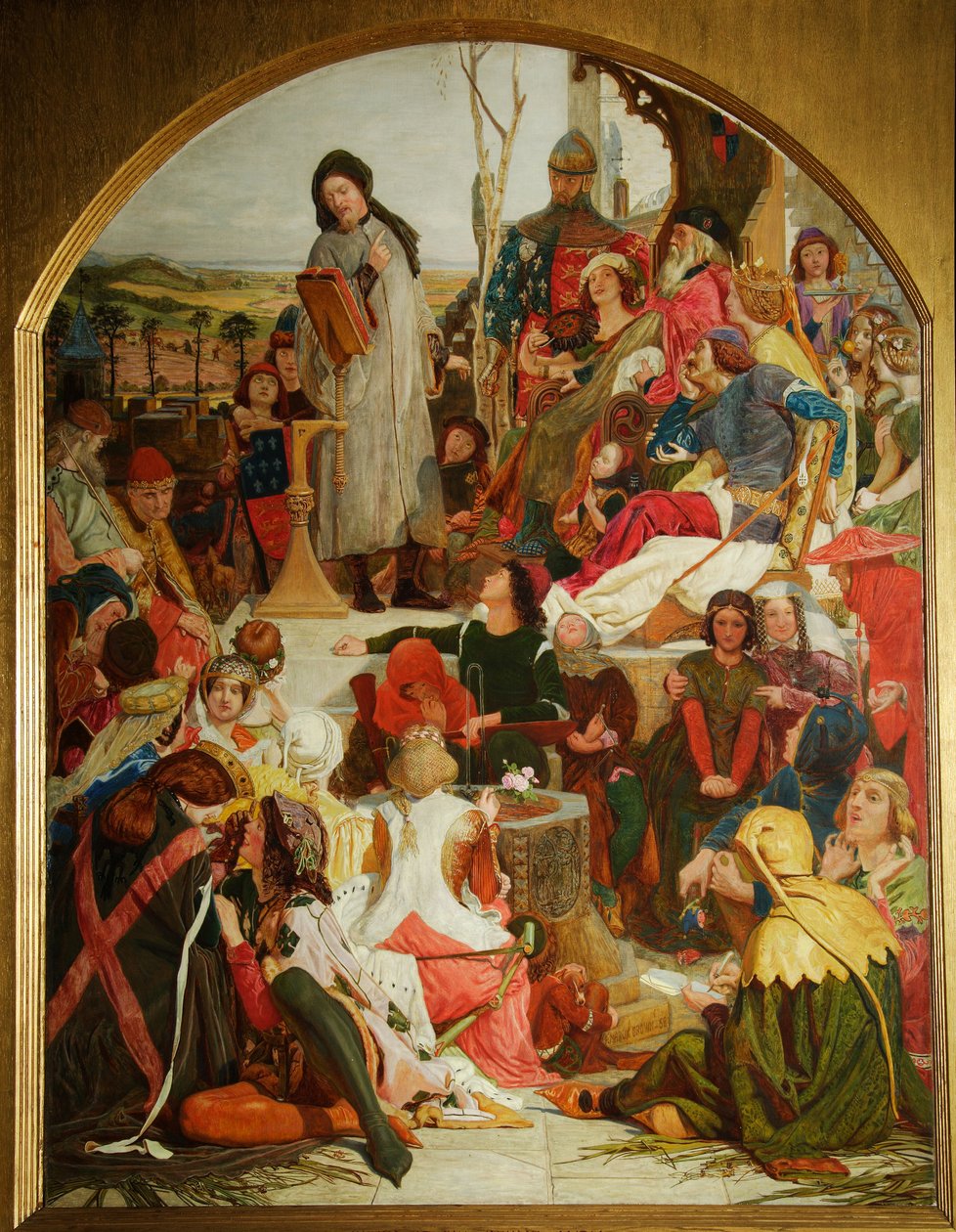 Chaucer na dvoře Edwarda III, 1847-1852 od Ford Madox Brown