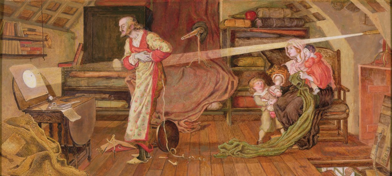 Crabtree sleduje přechod Venuše v roce 1639 od Ford Madox Brown