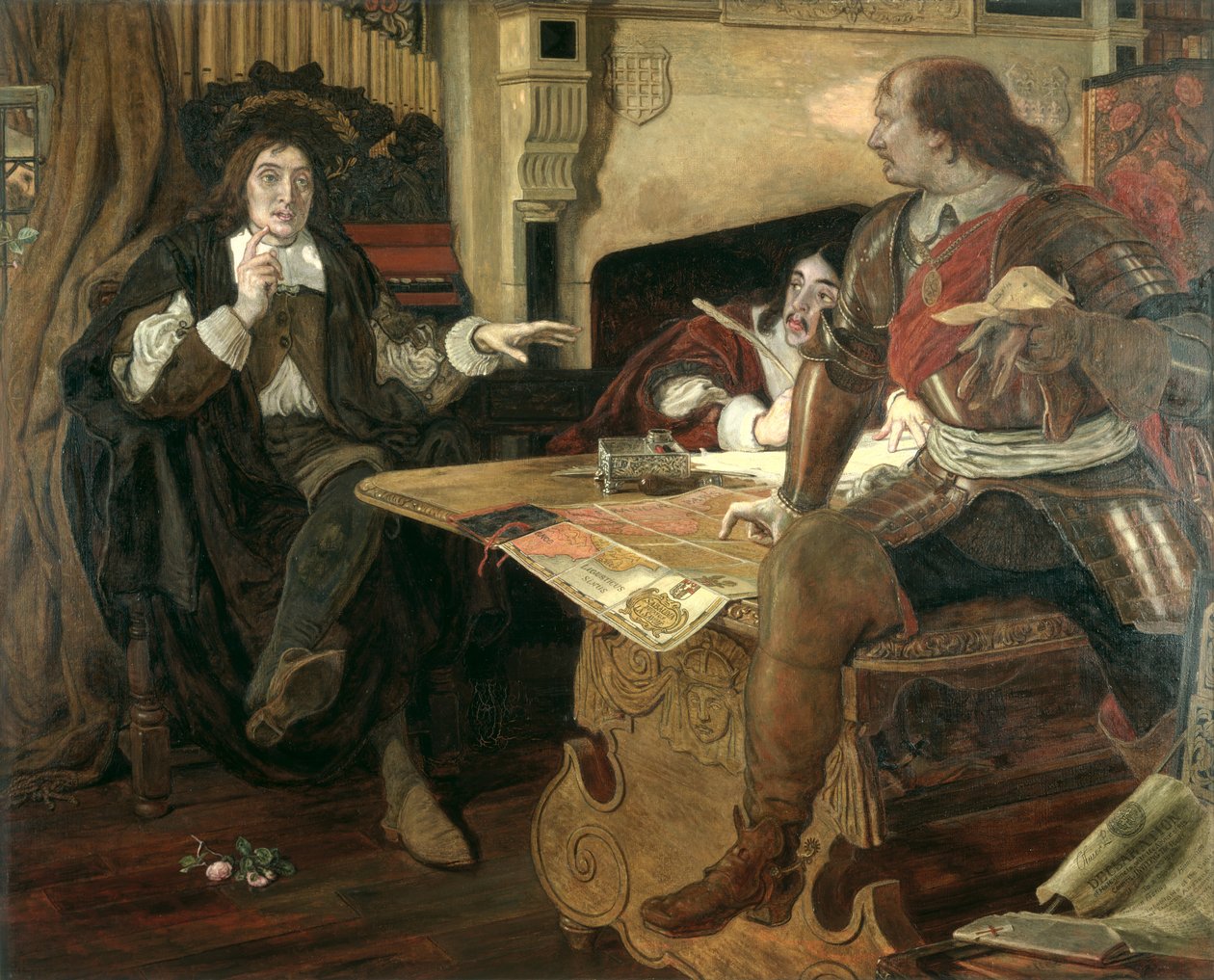 Cromwell, ochránce Vaudois od Ford Madox Brown