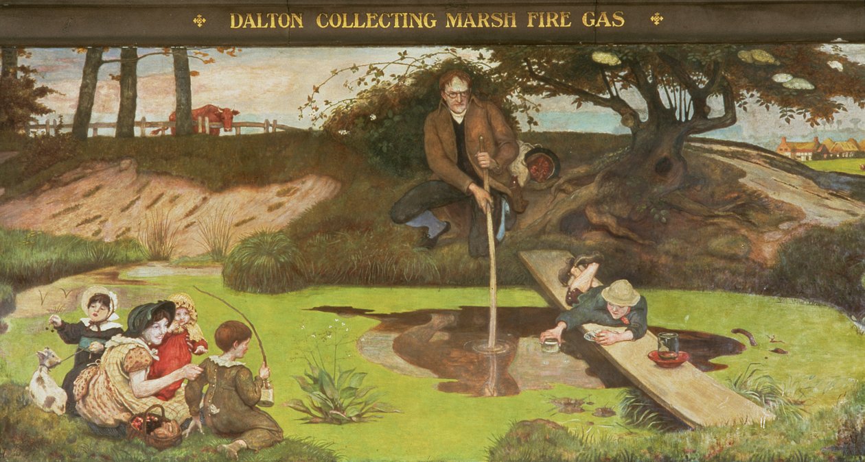 Dalton Sbírání Marsh Fire Gas od Ford Madox Brown