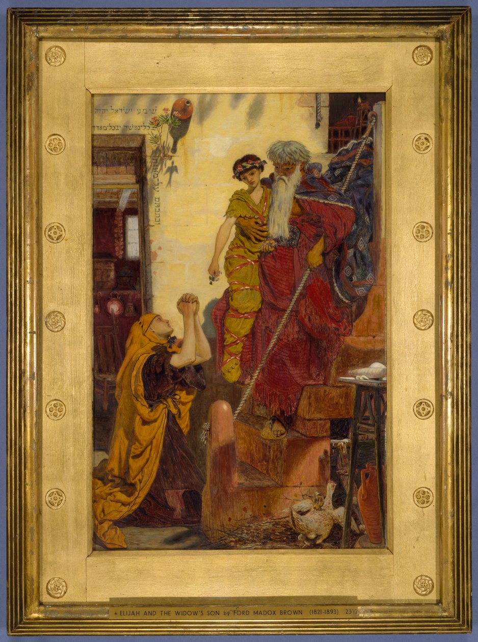 Eliáš a syn vdovy, 1864 od Ford Madox Brown