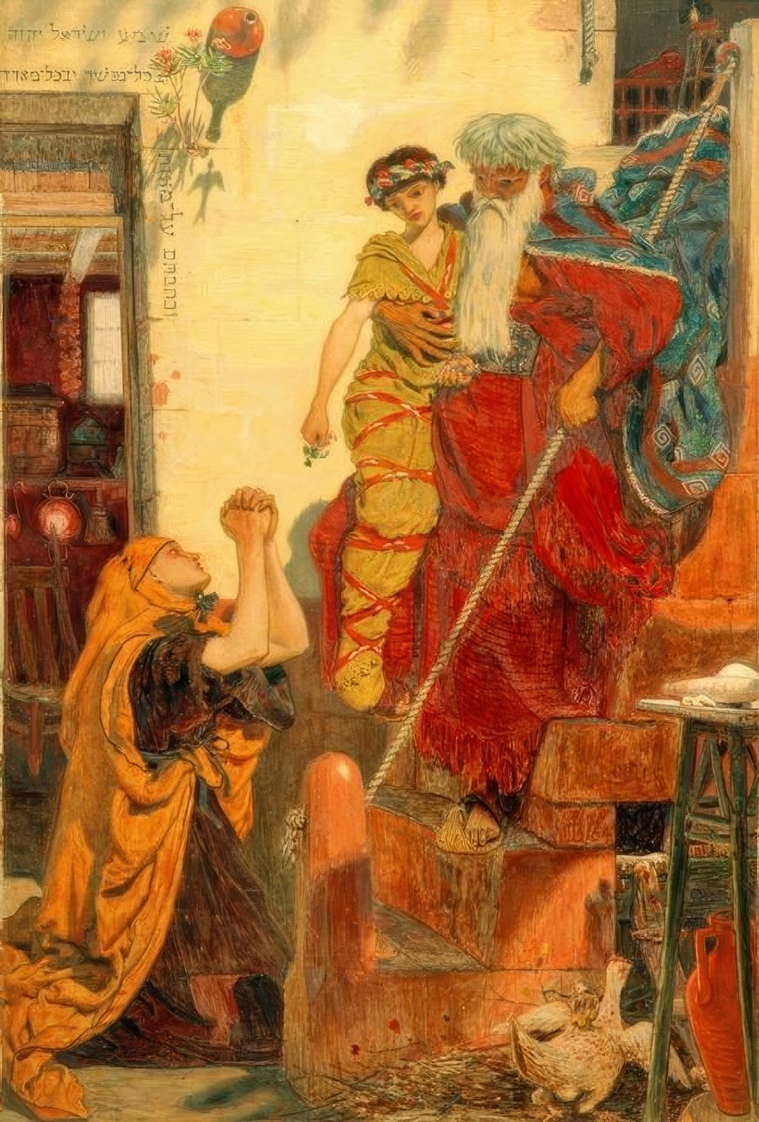 F.M. Brown, Elias a syn vdovy od Ford Madox Brown